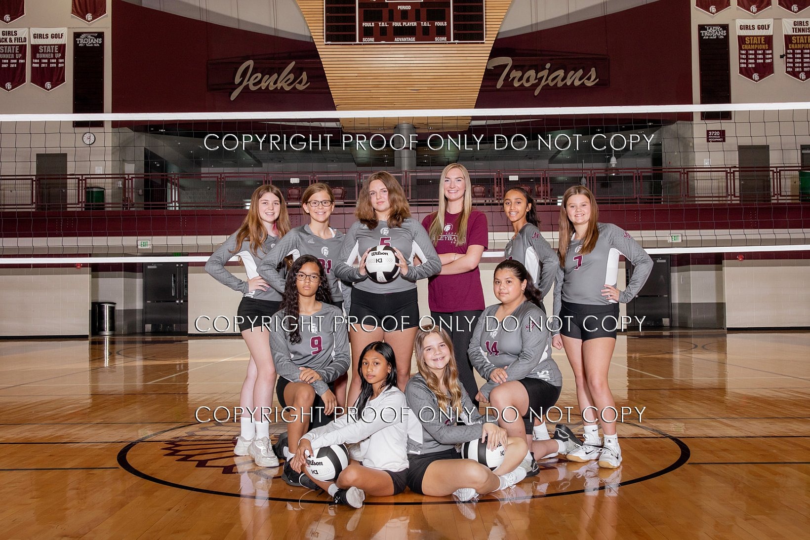 7th Grade Gray and Make Up Day Jenks Volleyball